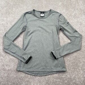 Nike Pro Dri Fit Activewear Athletic Thumbhole Top Womens Size S Gray 620429-091